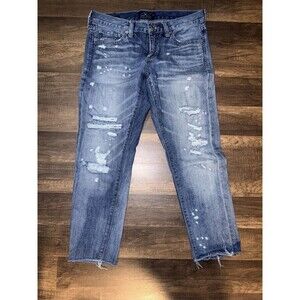 Lucky Brand Women's Sienna Slim Boyfriend Jeans Size 2/26 Distressed Cropped